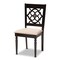 Baxton Studio Renaud Sand Upholstered Espresso Finished Wood Dining Chair, PK4 157-9729 - alternate 3